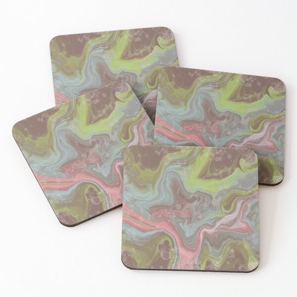 Item preview, Blooming, digital fluid pour with cells designed and sold by MayGreenAbgrall.