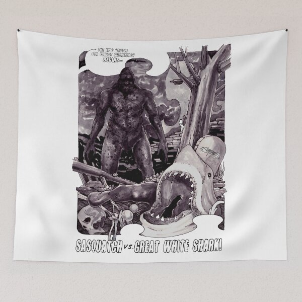 Item preview, Sasquatch vs Great White Shark designed and sold by Sean Simmans.