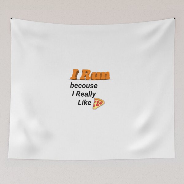 Item preview, I Run Beause i Really Like Pizza t-Shirt ; I Really Like t-Shirt designed and sold by souhaben.