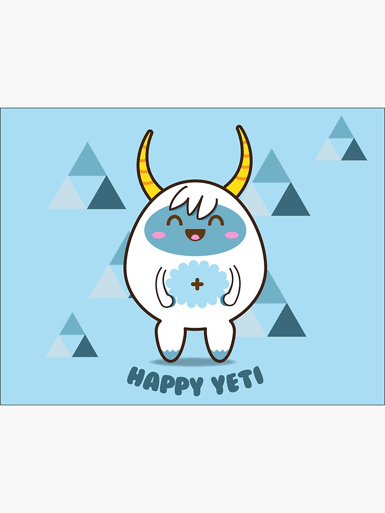 Happy Yeti Magnet for Sale by Sheila Gentry