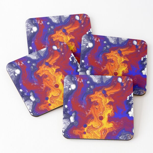 Item preview, Phoenix, digital fluid pour with cells designed and sold by MayGreenAbgrall.