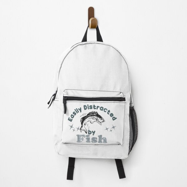 Item preview, Easily Distracted By Fish - Funny Fish and Distressed Effect Text Humor Gift Ideas designed and sold by leo121687.