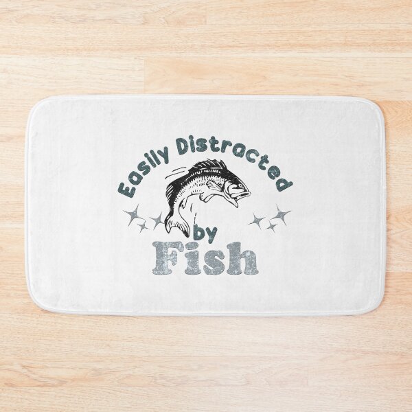 Item preview, Easily Distracted By Fish - Funny Fish and Distressed Effect Text Humor Gift Ideas  designed and sold by leo121687.
