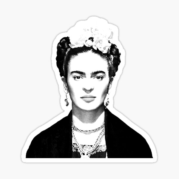 JUST FRIDA! - black and white - by Iona Art Digital Sticker