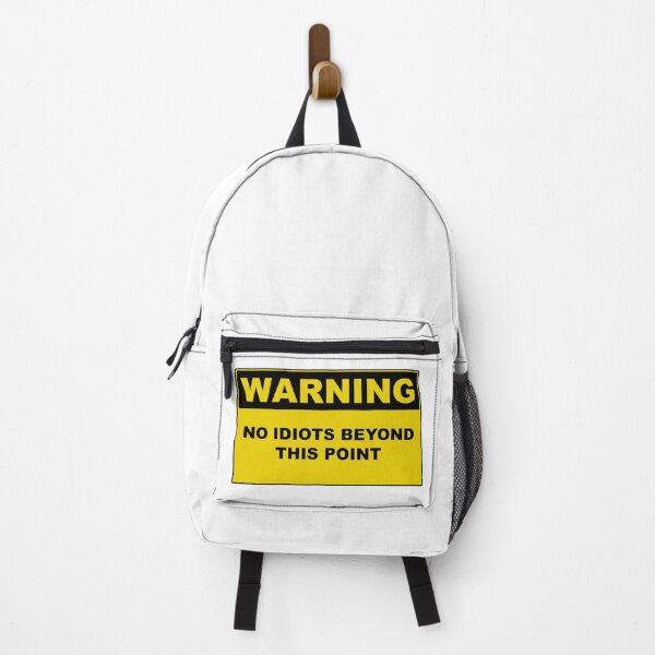 Item preview, Warning No Idiots Beyond This Point designed and sold by Burritoless.