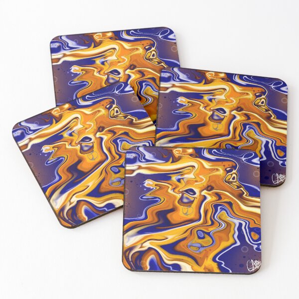 Item preview, Leonine, digital fluid pour with cells designed and sold by MayGreenAbgrall.
