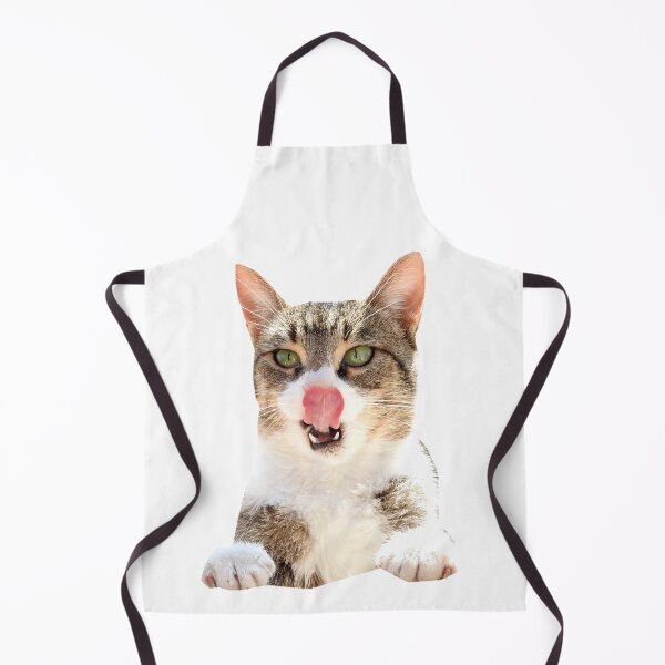 Item preview, hungry cat smacking its lips, cat kisses designed and sold by Stephanie  Skeem.