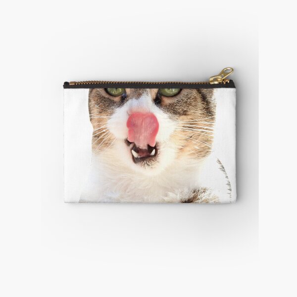 Item preview, hungry cat smacking its lips, cat kisses designed and sold by Stephanie  Skeem.