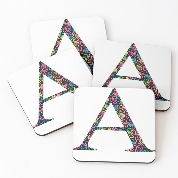Item preview, Neon Swirl Alpha // Letter A designed and sold by artbysydsyd.