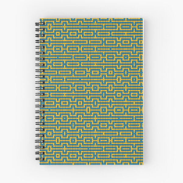 Item preview, Weaving Draft Advancing Twill Alternating Yellow and Teal with black lines designed and sold by Miranda Benson.