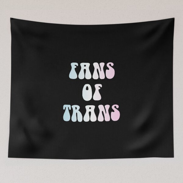 Item preview, Fans Of Trans Transgender Flag Hippie Text designed and sold by everything4eva.