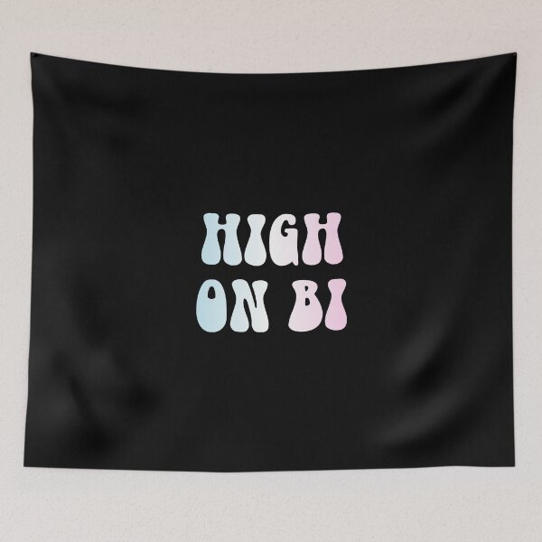 Item preview, High On Bi Transgender Flag Hippie Text designed and sold by everything4eva.