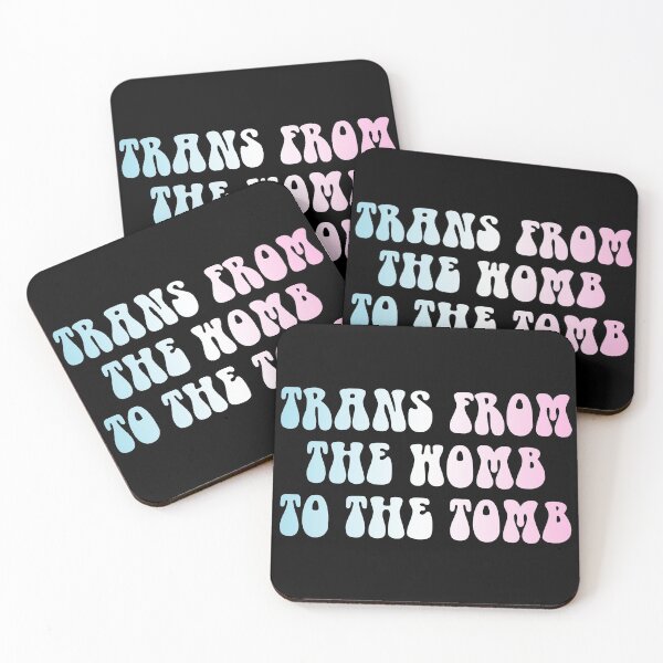 Item preview, Trans From The Womb To The Tomb Transgender Flag Hippie Text designed and sold by everything4eva.