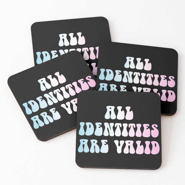 Item preview, All Identities Are Valid Transgender Flag Hippie Text designed and sold by everything4eva.