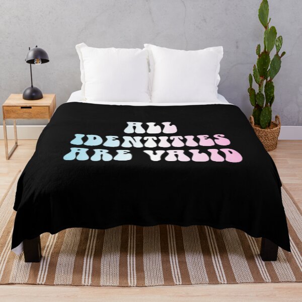 Item preview, All Identities Are Valid Transgender Flag Hippie Text designed and sold by everything4eva.