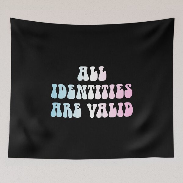 Item preview, All Identities Are Valid Transgender Flag Hippie Text designed and sold by everything4eva.