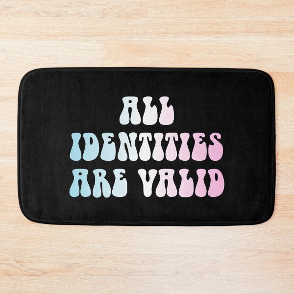 Item preview, All Identities Are Valid Transgender Flag Hippie Text designed and sold by everything4eva.
