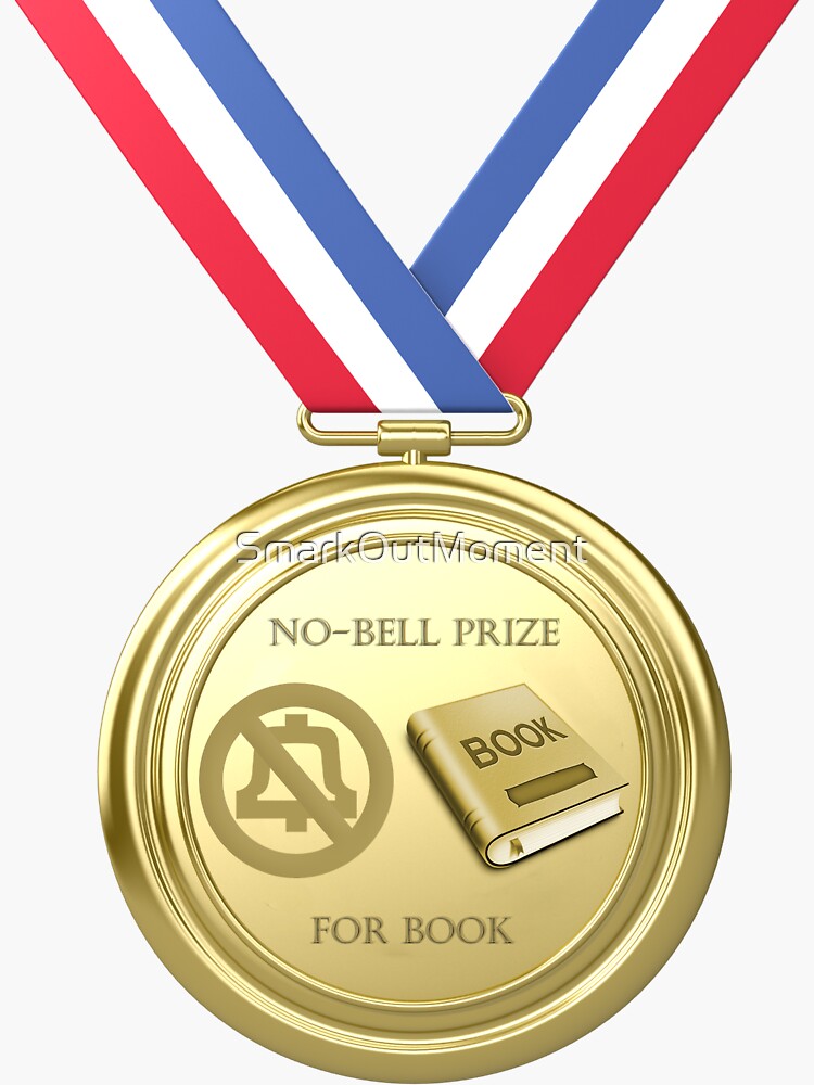 "NoBell Prize for Book" Sticker for Sale by SmarkOutMoment Redbubble