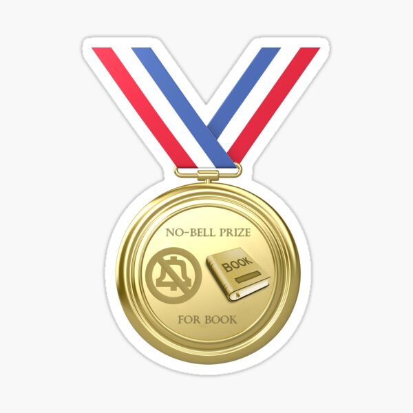 "NoBell Prize for Book" Sticker for Sale by SmarkOutMoment Redbubble