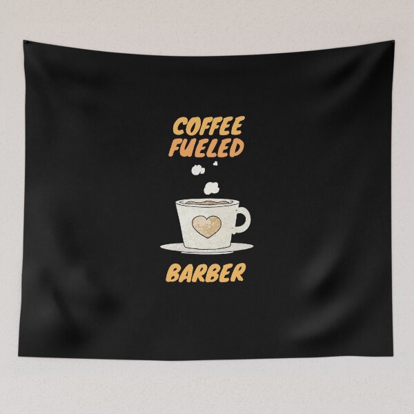 Item preview, Coffee fueled barber designed and sold by SnowballStep.