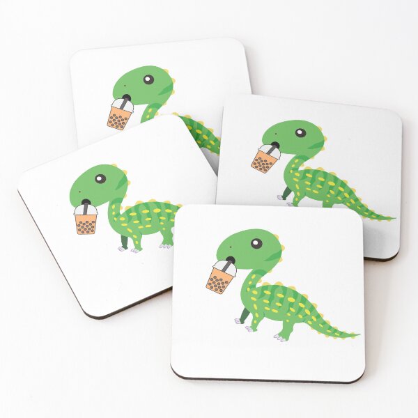 Item preview, Cute Green Dino Boba  designed and sold by Rpgpbp.