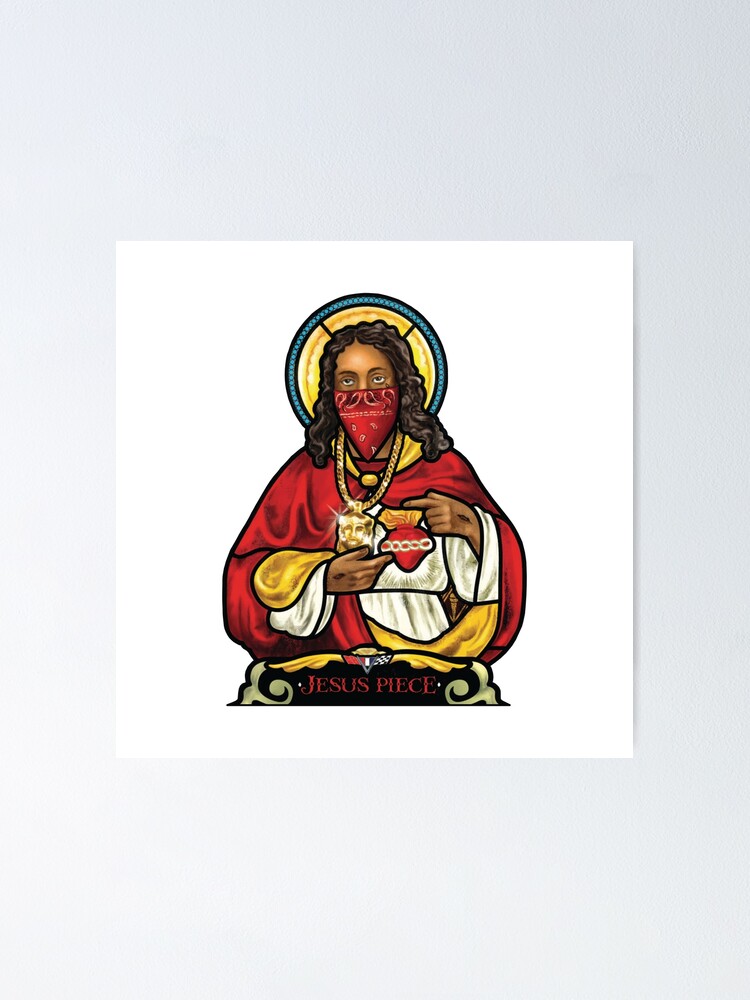 "Jesus Piece The Game Gangsta Jesus" Poster by Kyyyyyyyyyy Redbubble