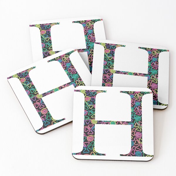 Item preview, Neon Swirl Eta // Letter H designed and sold by artbysydsyd.