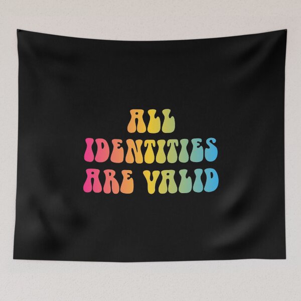 Item preview, All Identities Are Valid Pansexual Flag Hippie Text designed and sold by everything4eva.