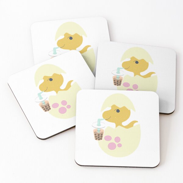Item preview, Baby Dino Drinking Boba designed and sold by Rpgpbp.