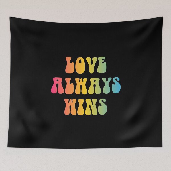 Item preview, Love Always Wins Pansexual Flag Hippie Text designed and sold by everything4eva.