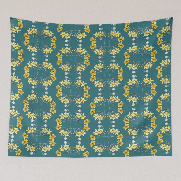 Item preview, Yellow Kapok repeat design 2nd version designed and sold by Anne Huth.