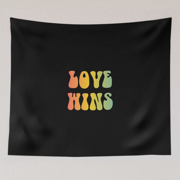 Item preview, Love Wins Pansexual Flag Hippie Text designed and sold by everything4eva.