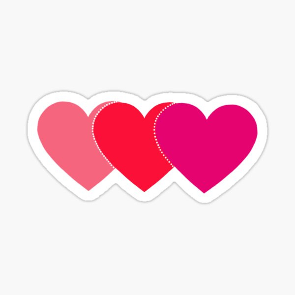 Pink Hearts Sticker