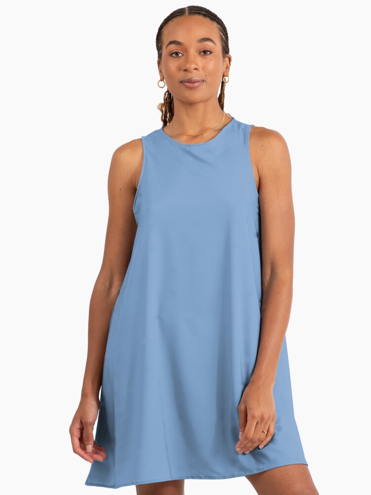 PLAIN SOLID DARK PASTEL BLUE- 100 SHADES OF BLUE ON OZCUSHIONS" A-Line Dress for Sale by ozcushions | Redbubble PLAIN SOLID DARK PASTEL BLUE- 100 SHADES OF BLUE ON OZCUSHIONS" A-Line Dress for Sale by ozcushions | Redbubble