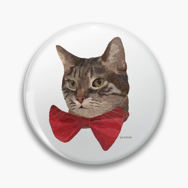 Item preview, Cat In Red Bow designed and sold by buzzcutart.