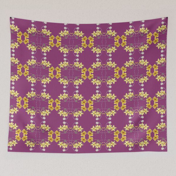 Item preview, Yellow Kapok repeat design 3rd version designed and sold by Anne Huth.