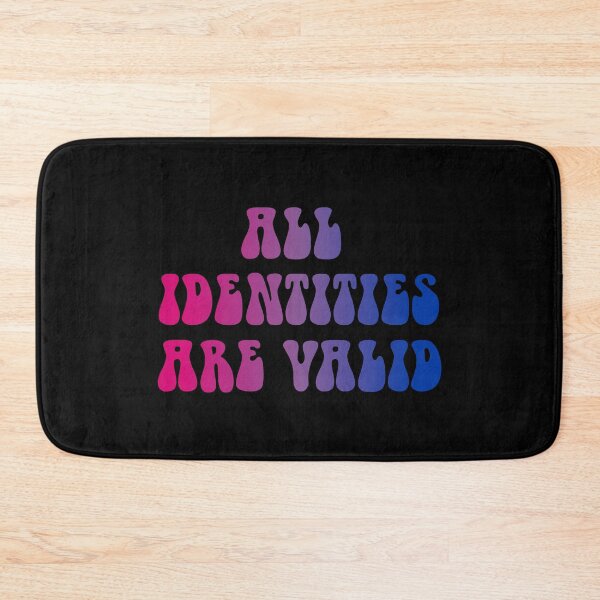 Item preview, All Identities Are Valid Bisexual Flag Hippie Text designed and sold by everything4eva.