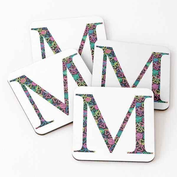 Item preview, Neon Swirl Mu // Letter M designed and sold by artbysydsyd.