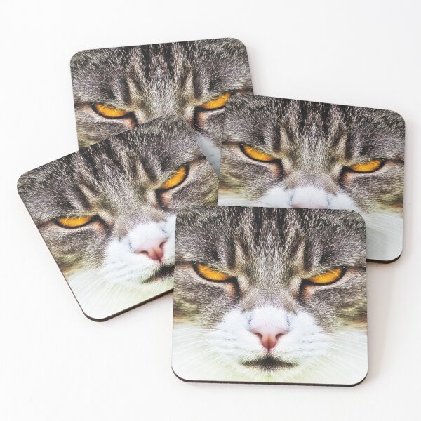Item preview, Angry Cat - White / Gray / Black designed and sold by angus77ok.