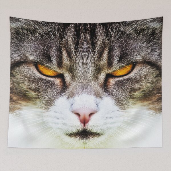 Item preview, Angry Cat - White / Gray / Black designed and sold by angus77ok.