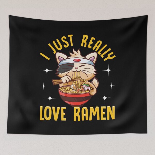 Item preview, Cute I Just Really Love Ramen Kawaii Anime Cat designed and sold by perfectpresents.