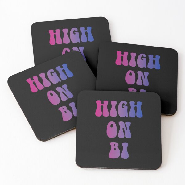 Item preview, High On Bi Bisexual Flag Hippie Text designed and sold by everything4eva.