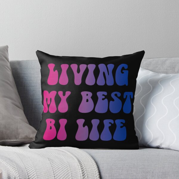 Item preview, Living My Best Bi Life Bisexual Flag Hippie Text designed and sold by everything4eva.