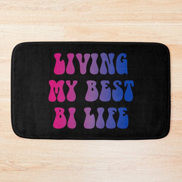 Item preview, Living My Best Bi Life Bisexual Flag Hippie Text designed and sold by everything4eva.