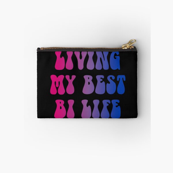 Item preview, Living My Best Bi Life Bisexual Flag Hippie Text designed and sold by everything4eva.