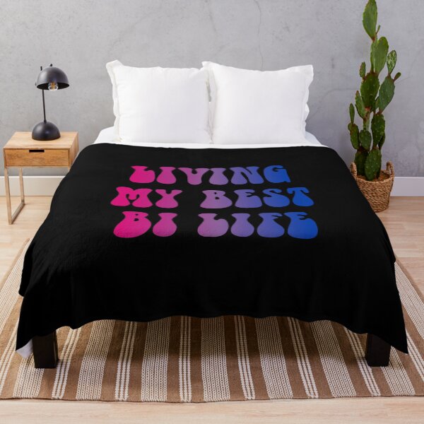 Item preview, Living My Best Bi Life Bisexual Flag Hippie Text designed and sold by everything4eva.