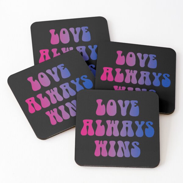 Item preview, Love Always Wins Bisexual Flag Hippie Text designed and sold by everything4eva.