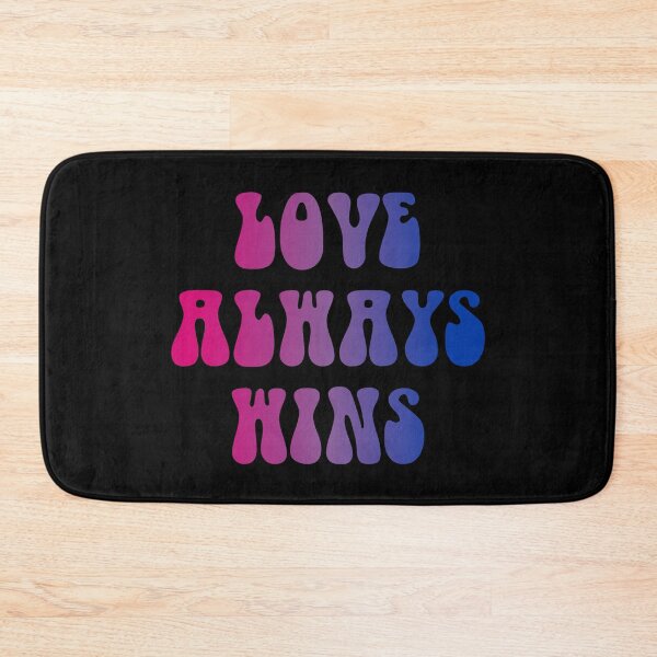 Item preview, Love Always Wins Bisexual Flag Hippie Text designed and sold by everything4eva.