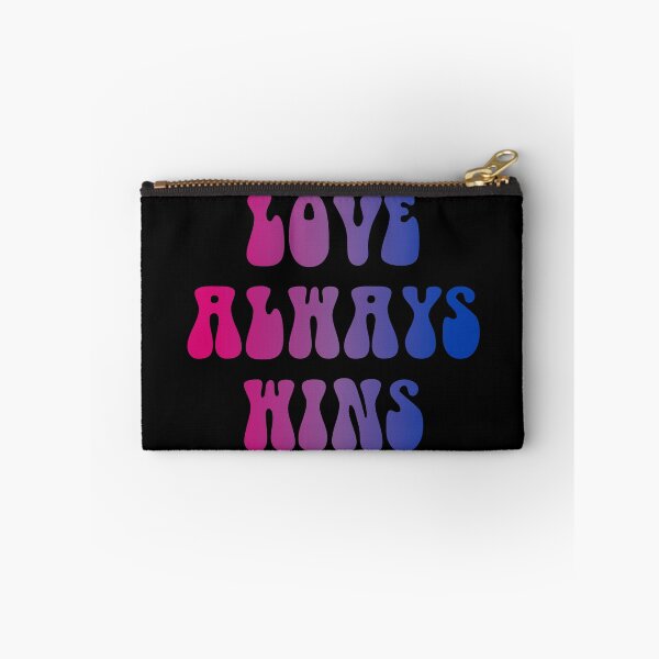 Item preview, Love Always Wins Bisexual Flag Hippie Text designed and sold by everything4eva.
