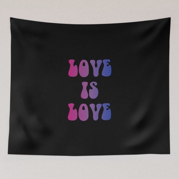 Item preview, Love Is Love Bisexual Flag Hippie Text designed and sold by everything4eva.